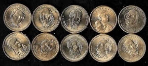 United States Ten Different $1.00 Gold Plated Coins as shown - kha001 - Picture 1 of 2