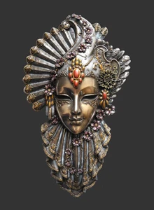 Venetian Mask The Jewel Wall Decor Carnival Venice Masquerade 20436 - Picture 1 of 3