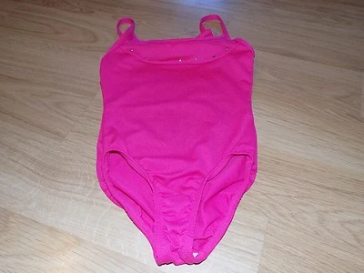 Leotardo de gimnasia danza estilo libre rosa liso 6-6X talla pequeña para niñas usado en excelente estado Foto 1 de 4