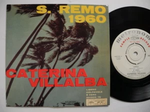 CATERINA VILLALBA S. Remo 1960 EP Libero / Colpevole + 2 7" 45 Sweden PROMO EX- - Imagen 1 de 2