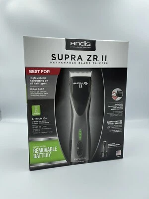 ANDIS Supra ZR II 2 Cordless Detachable Blade Clipper 79005 DBLC-2 100-240V - Image 1 of 3