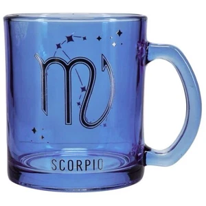 Scorpio Zodiac Glass Mug Modern Expressions Zodiac Glass Cup Blue - Picture 1 of 5