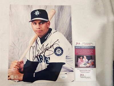 ALEX RODRIGUEZ signed 8x10 photo JSA COA MARINERS full rookie signature - Image 1 of 3