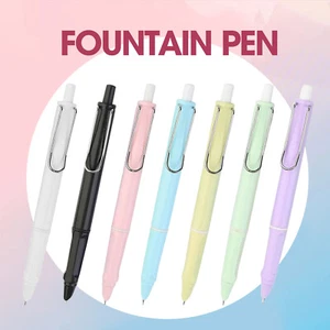 NEW Plastic Retractable Fountain Pen Press Type Ink PensfS - Picture 1 of 26
