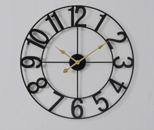 Sorbus grande orologio da parete analogico rotondo 24 pollici stile numerico a batteria - Foto 1 di 3