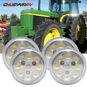 4 Stück Runde LED Arbeitsscheinwerfer Fern-/Abblendlicht für John Deere 4650 4630 4230 4040 2520 - Bild 1 von 8