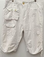 Seanjohn Men's Cargo Adjustable Belt White Size 36 Shorts
