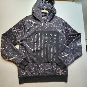 Sacred Crown Youth Hoodie Sweatshirt Extra Large Black White Raised Flag Graphic - Picture 1 of 11