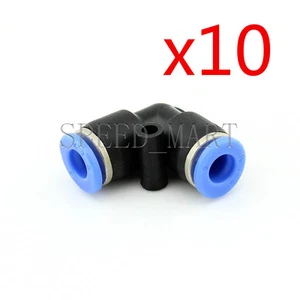 10 pcs L Type PV6 Pneumatic Air 2 Way Quick Fittings Connector 6mm Tube Hose - Picture 1 of 2