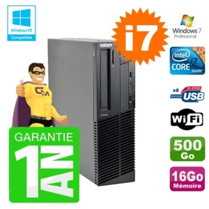 PC Lenovo M91p SFF Intel I7-2600 16Go Disque 500Go Graveur Wifi W7 - Photo 1/3