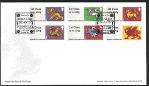 2015 Post & Go Heraldic Beasts FDC -Europhilex Postmark - Sent Post Free - Picture 1 of 1
