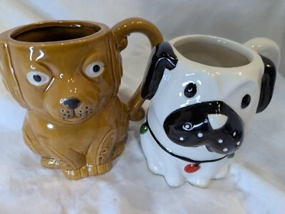 Taza de café Wondershop de gres para perro y taza figurativa de gres marrón con forma de perro  Foto 1 de 4