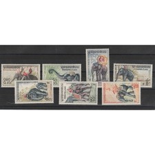 LAOS 1958 - FAUNA ELEFANTI 7 VALORI MNH MF57243