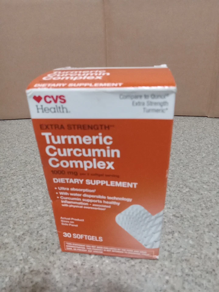 Complejo de curcumina de cúrcuma 1000 mg suplemento dietético - 30 cápsulas blandas Foto 1 de 2