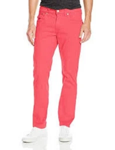 True Religion Brand Jeans Men 34 x 34 Red Geno Relaxed Modern Slim Chino Pants  - Picture 1 of 9