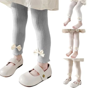 Solid Color Bottoming Pants Fashionable Baby Leggings with Lovely Bowknot Detail - Picture 1 of 28