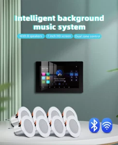 Amplificateur mural Bluetooth haut-parleur de plafond stéréo home cinéma système audio US - Photo 1/14