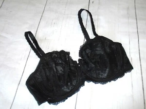Sujetador Demi 38D de Encaje Negro Transparente U/W Sin Forro WACOAL Seducción #851155 38D - Imagen 1 de 4