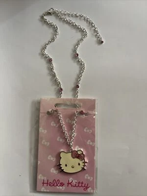 collana Hello Kitty originale sanrio bigiotteria brillantini  - Immagine 1 di 4