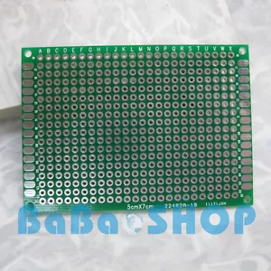 5pcs DIY Double Side Prototype PCB Tinned Universal Board 50mm x 70mm 5x7 FR4 - Picture 1 of 2