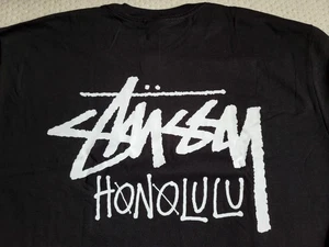 NWT STUSSY HONOLULU Hawaii Chapter Tee Limited BLACK LONG SLEEVE T-SHIRT, XL - Picture 1 of 6