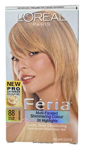 NEW L'OREAL Feria Multi-Faceted Shimmering Colour 3x Highlights-88 Medium Blonde - Picture 1 of 1