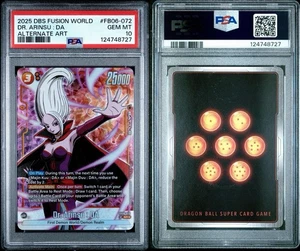 Dragon Ball Fusion World Dr Arinsu DA Alt Art Holo PSA 10 Gem Mint TCG - Picture 1 of 1