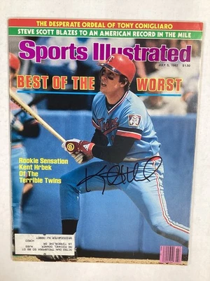 肯特·赫贝克签名体育画报 8/5/82 双胞胎棒球亲笔签名 JSA — 第 1/4 张图片