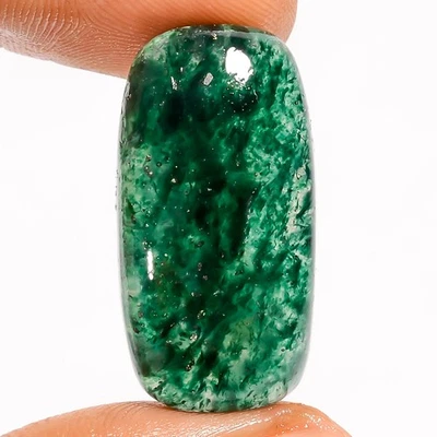100% Natural Green Aventurine Radiant Cabochon Gemstone 27.5 Ct 27X14X7mm UG-276 - Image 1 of 2