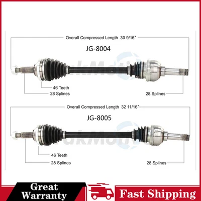 Eje trasero izquierdo trasero derecho TrakMotive CV 2x para Jaguar XJ8 2005 a 2007 Foto 1 de 4