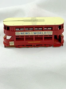Vtg. Toy  Lesney Matchbox Tram London Transport #3 News of the World Trolley - Picture 1 of 16