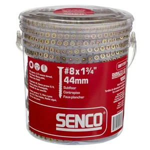 Senco 08F175Y No.8 Course Steel Interior Wood to Wood Screws 1-3/4 L in. - Picture 1 of 4