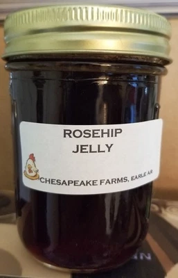 Jalea de rosa mosqueta cultivada en Arkansas - Tarro orgánico de 8 oz | Lote pequeño regalo de Del Foto 1 de 2