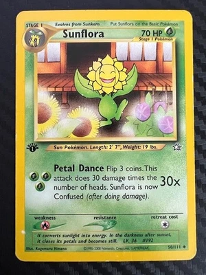 Pokemon TCG Sunflora 50/111 1st Edition Neo Genesis Regular MP - Image 1 of 2