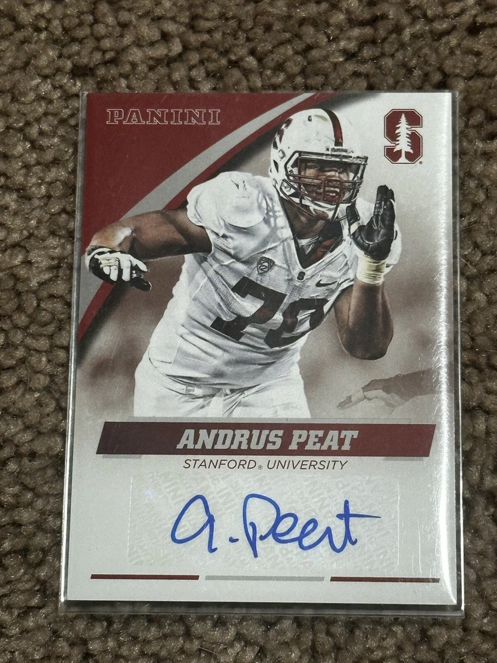 2015 Panini Collegiate Stanford Autograph Silver Andrus Peat /99 Auto Flat S/H - Image 1 of 2