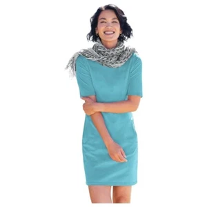 Sahalie Damen 1X solides Kurzarm Kleid mit Taschen - Bild 1 von 6