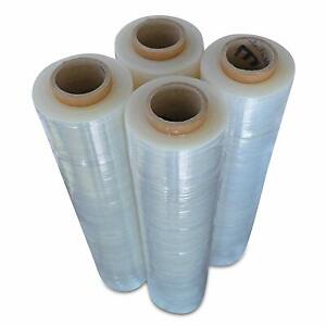 Stretch Wrap Industrial Strength 4 Pack 18 x 1000 Sq Ft - 80 Gauge Thick (20 Mic