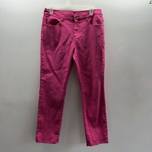 DG2 by Diane Gilman Jeans Women's Size 10P High Waist Hot Pink Straight Denim
