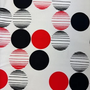 Vintage Deadstock Geometric Dot Fabric – 240x113cm – Crisp Cotton – Screen Print - Picture 1 of 13