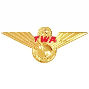 PIN DE ALAS PILOTO JUNIOR de metal vintage TWA - Imagen 1 de 2