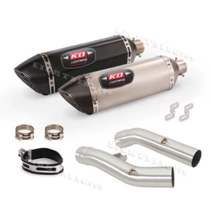 For YAMAHA FJR1300 2001-2022 Motorcycle Exhaust Mid Link Pipe 470mm Muffler 51mm - Bild 1 von 13