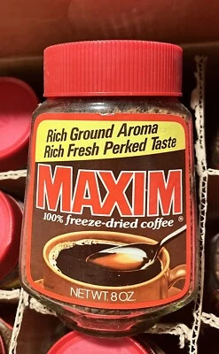 Maxim Café Liofilizado Nuevo Antiguo Stock 8 OZ Frascos Gl ¡Nunca Abiertos! 17 ¡Disponibles! Foto 1 de 4