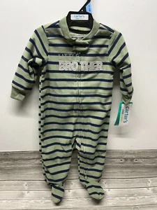 Carter's-Child Of Mine "Little Brother" Boys One-Piece Sleep & Play-3/6 Months - Picture 1 of 3