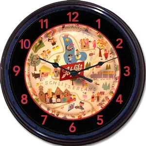 Schlitz Schlitzerland Beer Tray Wall Clock Joseph Schlitz Brewing Co Milwaukee - Picture 1 of 1