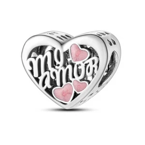 Mi Amor Liebe Herz Charm Frau Mutter Freundin Echt Sterlingsilber 925 - Bild 1 von 1