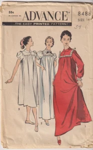 8588 ADVANCE c.1957 - NIGHTGOWN - Sz 14 B 34" - Picture 1 of 2