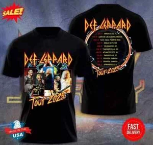 Def Leppard Tour 2025 3D Unisex Shirt - Picture 1 of 5