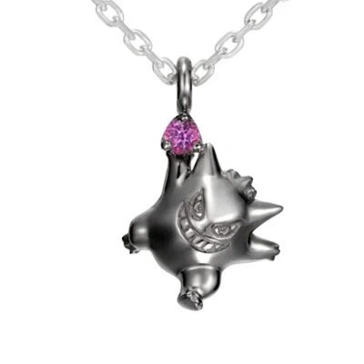 Pokemon Gengar Black ver Necklace Silver Unisex Men's w/ Box U-Treasure - Image 1 of 4