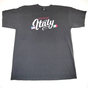 Camiseta Sons of Italy 2017 con estampado gráfico - Algodón negro para hombre XL extra limpia - Imagen 1 de 5