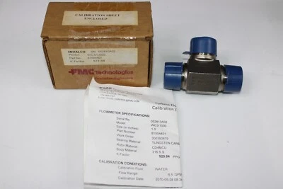 FMC TECHNOLOGIES INVALCO WC3/1000 TURBINE FLOW METER 1" PART#81004401 - Image 1 of 4